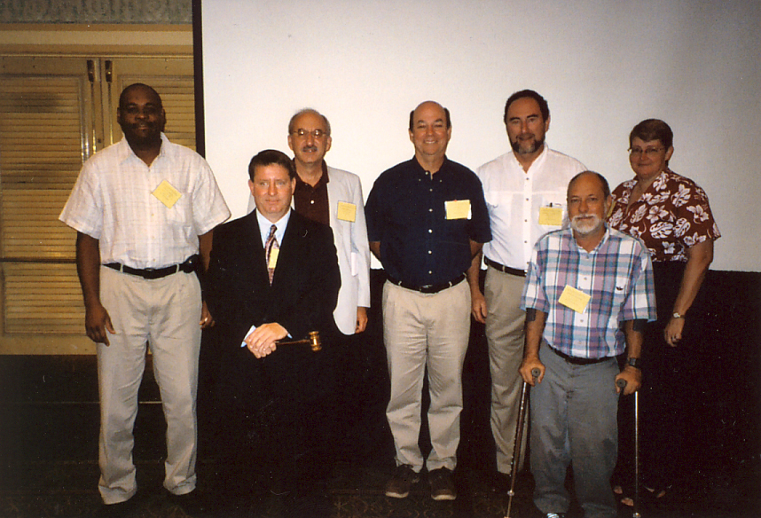 Past-presidents with new president, Oscar Liburd