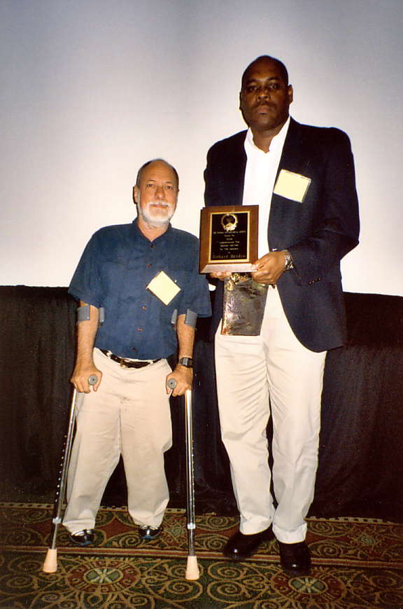 Richard Mankin receives 2008 Special Service Award from Oscar Liburd