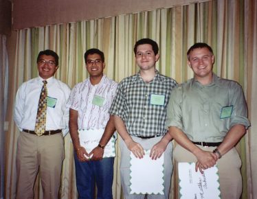 Marco Toapanta with winners ot the 2005 Phd-student competition (left to right):
