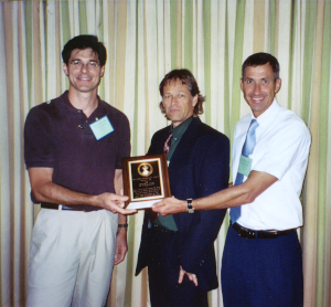 Steve Valles (left), Wayne Hunter (center),