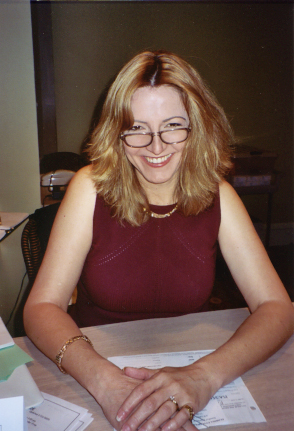 Teresa Duchene at registration desk
